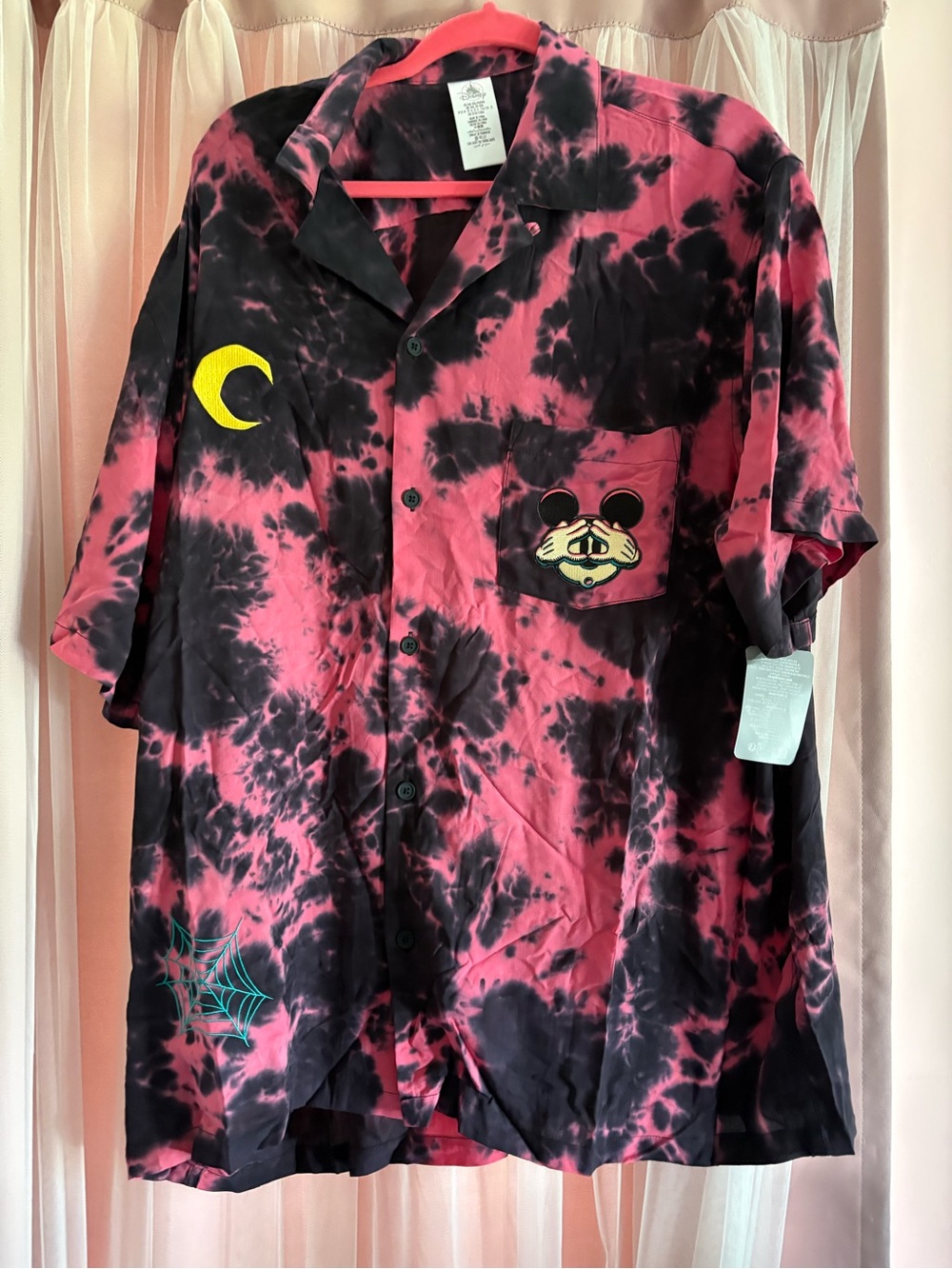 Disney - Mickey Mouse Halloween Tie-Dye Woven Shirt for Adults Size 2XL NEW